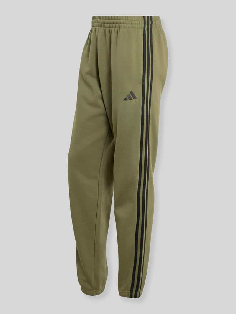 Adidas Essentials 3 Stripes Fleece Tapered Cuffed Joggers Groen M / Regular Man