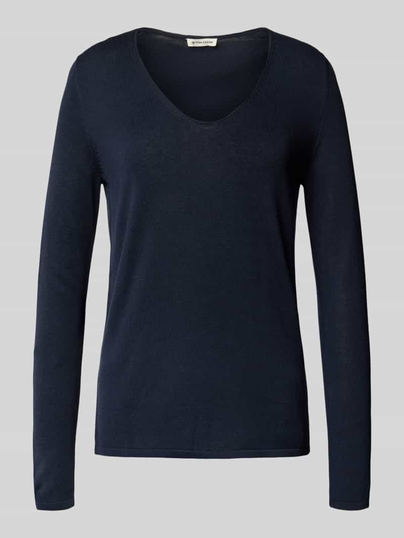 Tom Tailor Regular fit gebreid shirt van een mix van katoen en viscose