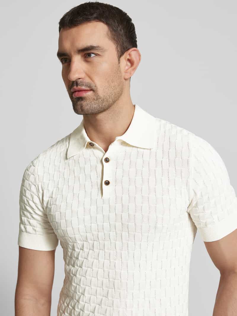 Matinique Slim fit poloshirt met korte knoopsluiting model 'Heritage'