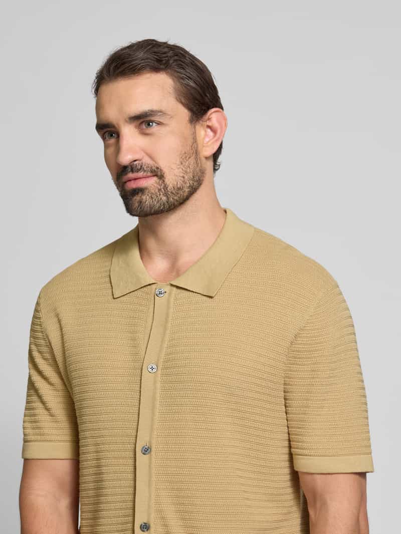Christian Berg Men Regular fit poloshirt met doorknoopsluiting