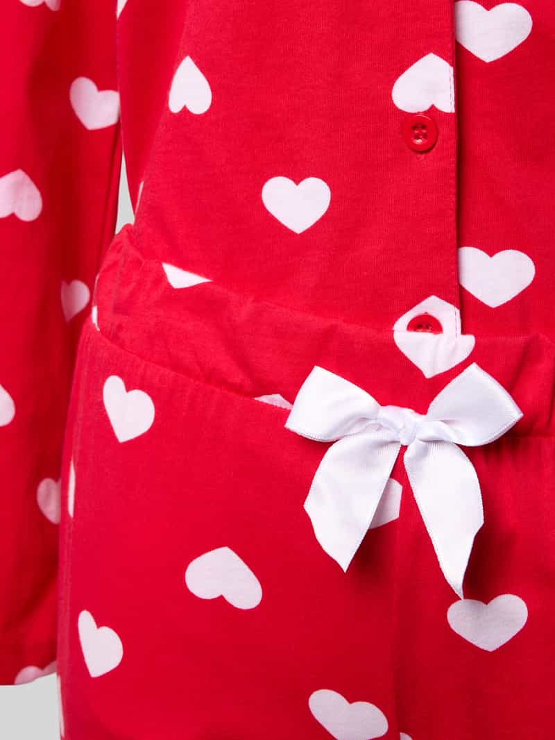 LOUIS & LOUISA Pyjama met reverskraag model 'Mit viel Liebe'