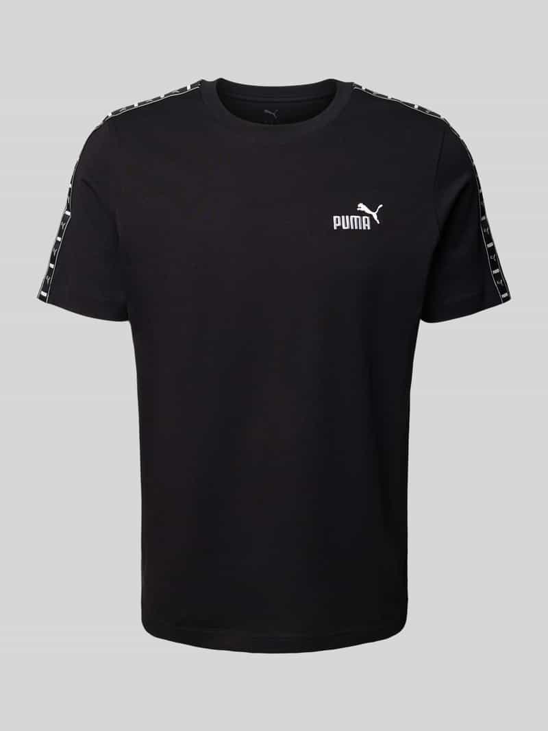 PUMA PERFORMANCE T-shirt met labelstitching en ronde hals