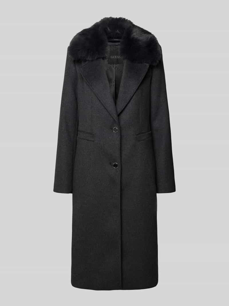 Guess Regular fit lange jas met reverskraag model 'Karole'