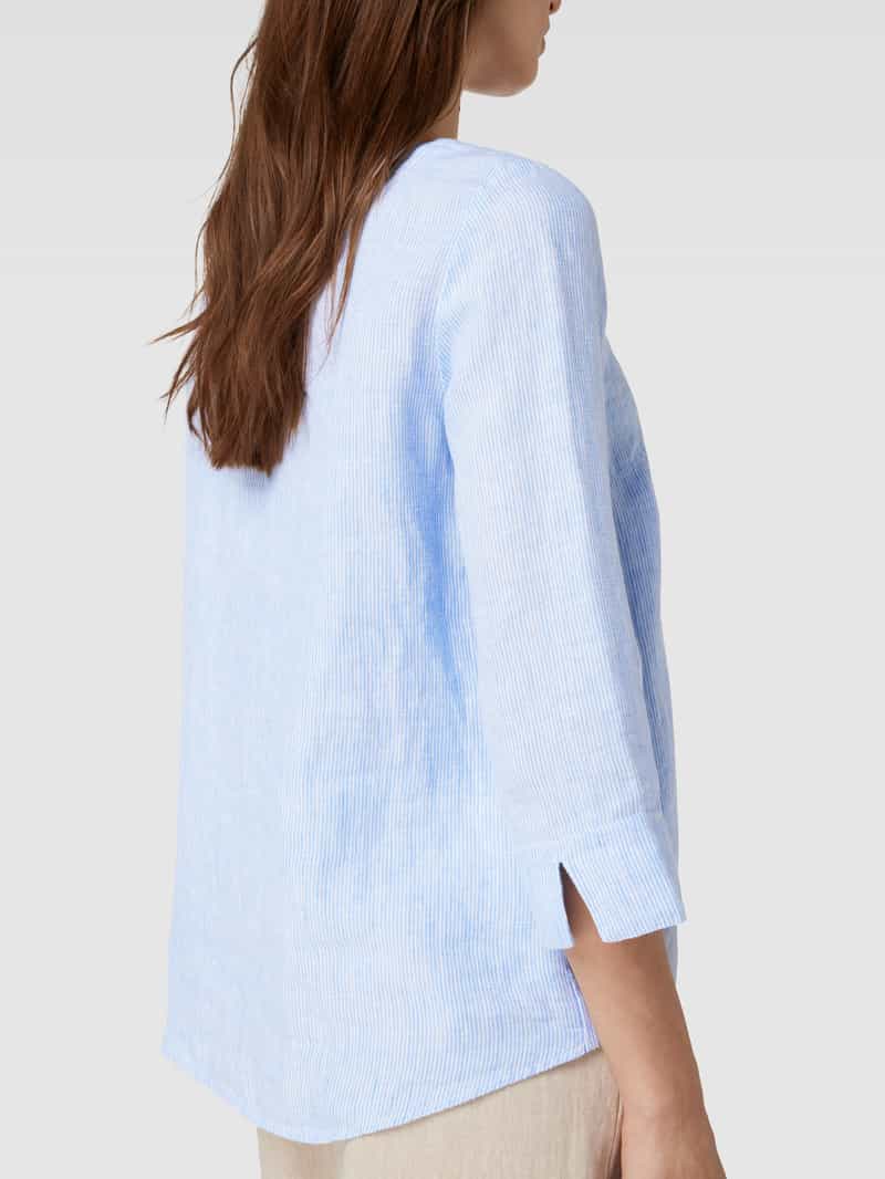 Christian Berg Woman Linnen blouse met streepmotief