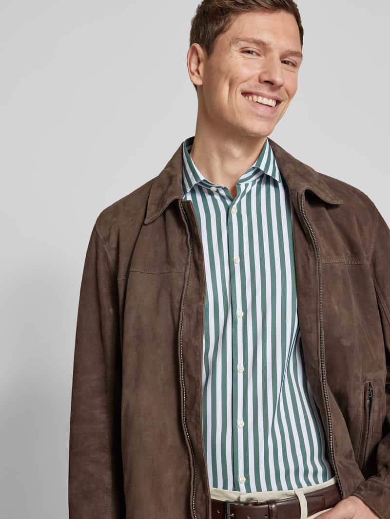 Jake*s Slim fit zakelijk overhemd met kentkraag