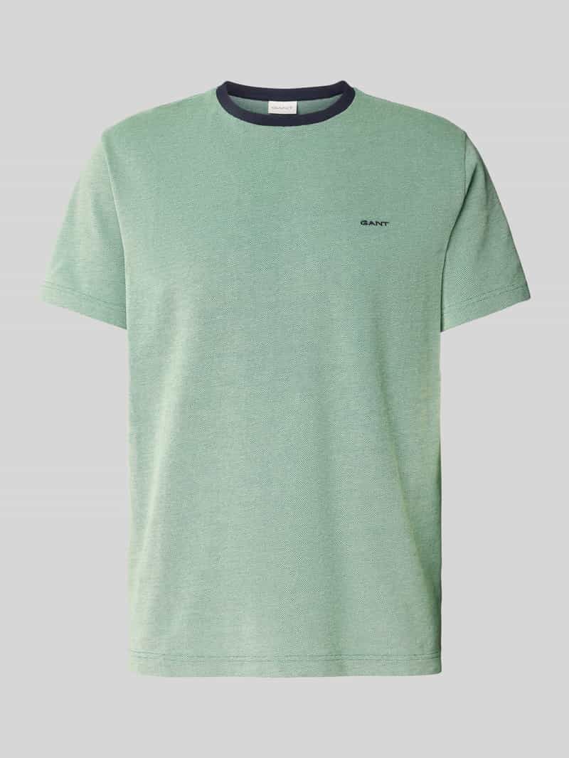 Gant T-shirt met structuurmotief