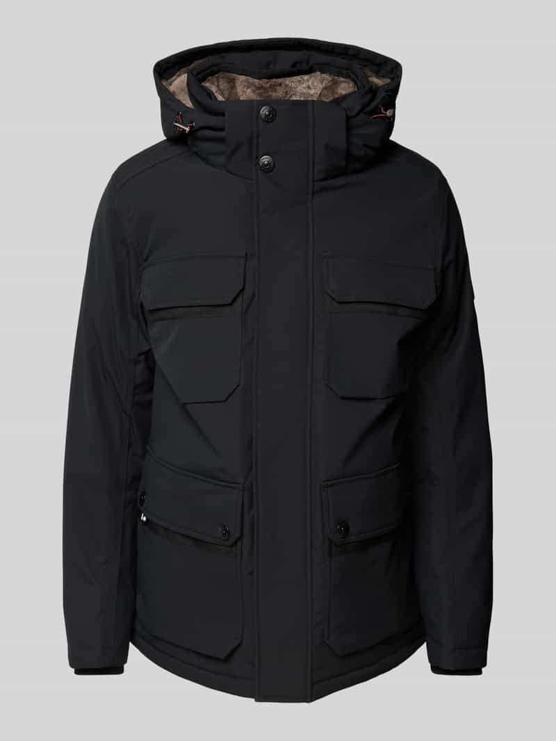 Tom Tailor Regular fit parka met afneembare capuchon en voering van imitatiebont
