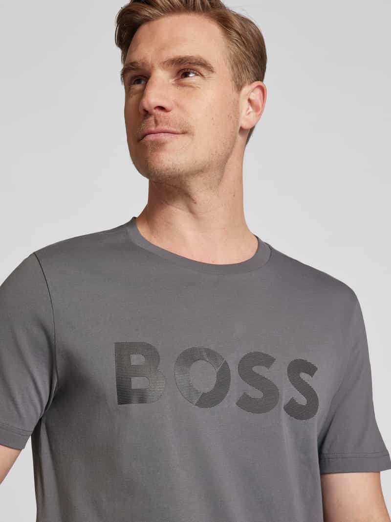 BOSS Green T-shirt met labelprint