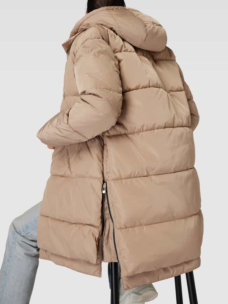 Only Lange winterjas met voering van teddybont model 'NEWNORA'