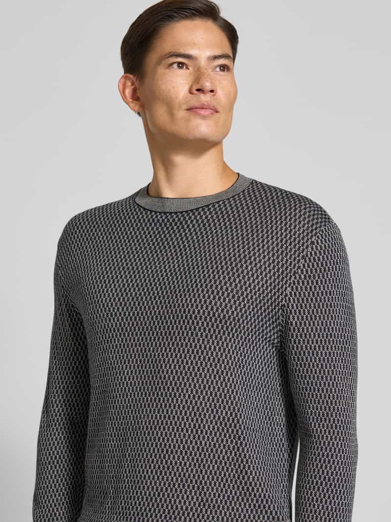 Armani Exchange Gebreide pullover met zijde