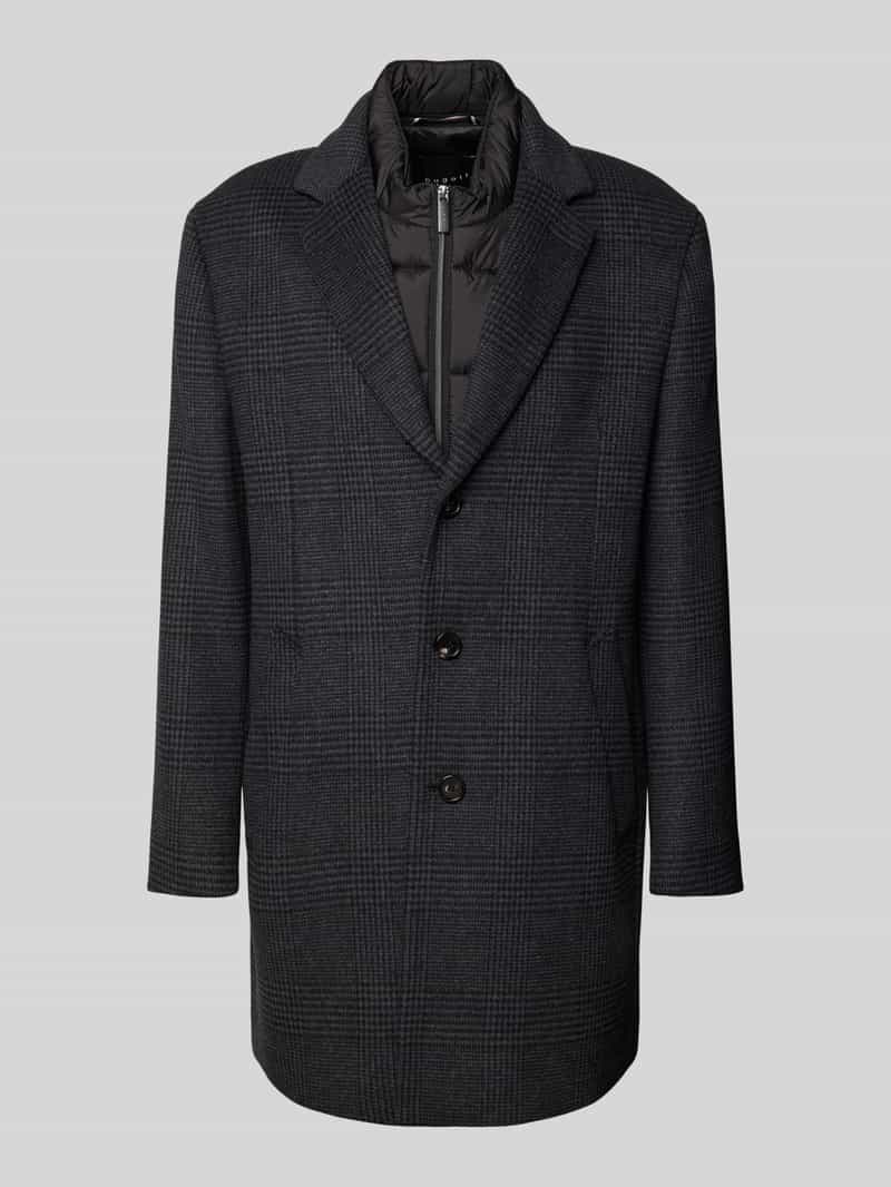 Bugatti Lange jas met inzet en reverskraag