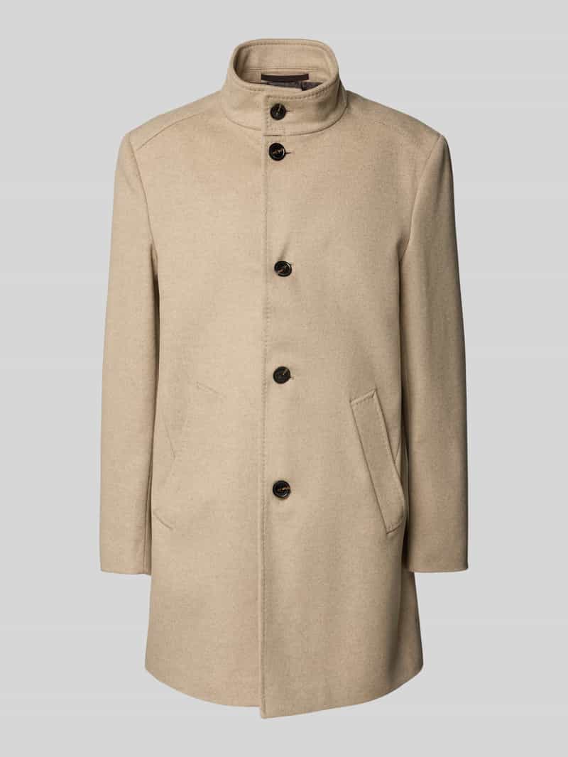 JOOP! Collection Lange wollen jas met opstaande kraag model 'MARON'