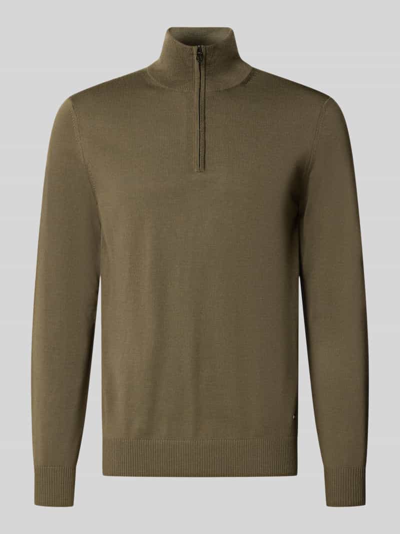 modern fit schipperstrui van pure scheerwol model 'Dario'