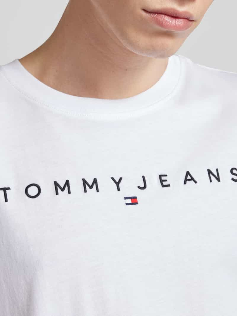 Tommy Jeans Regular fit T-shirt met labelstitching