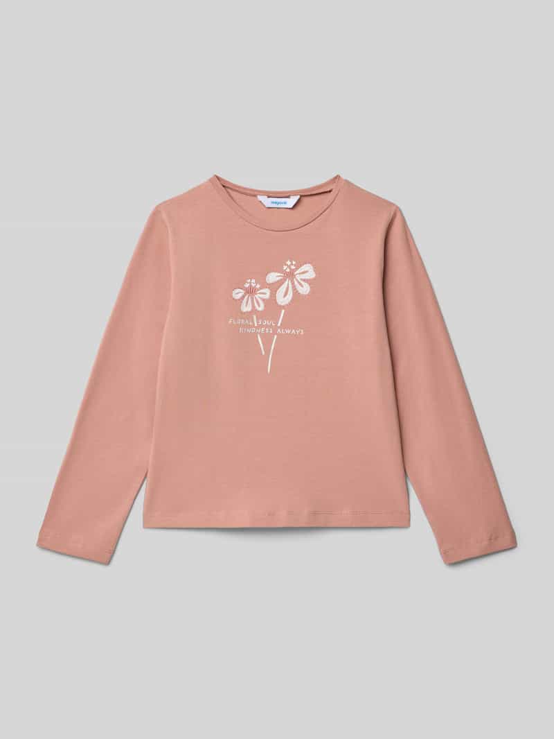 Mayoral Regular fit shirt met lange mouwen en statementprint