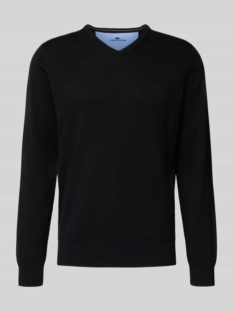 FYNCH-HATTON Gebreide pullover met logodetail
