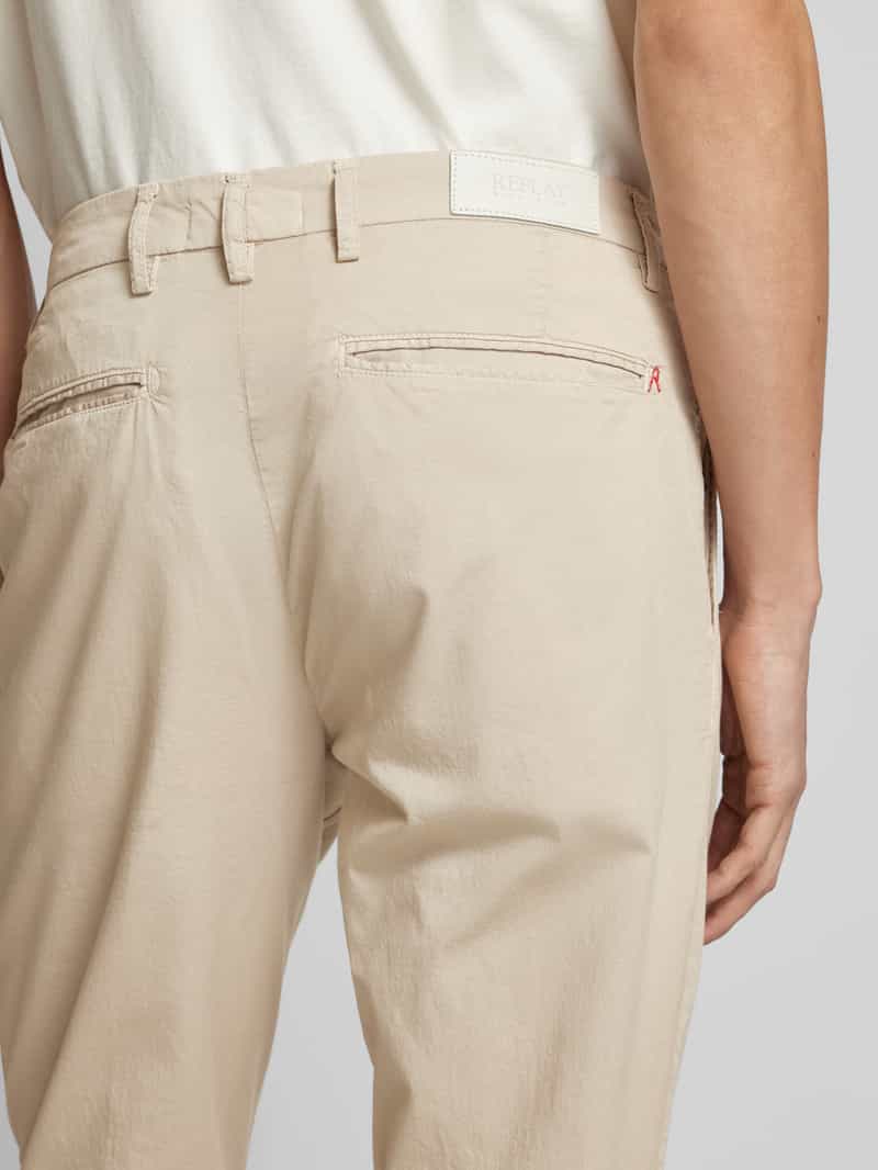 Replay Stoffen broek met Franse steekzakken model 'BENNI'