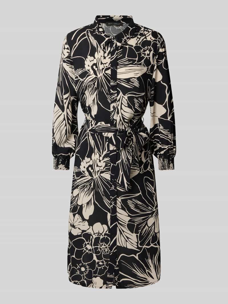 Betty Barclay Knielange blousejurk van viscose met platte kraag