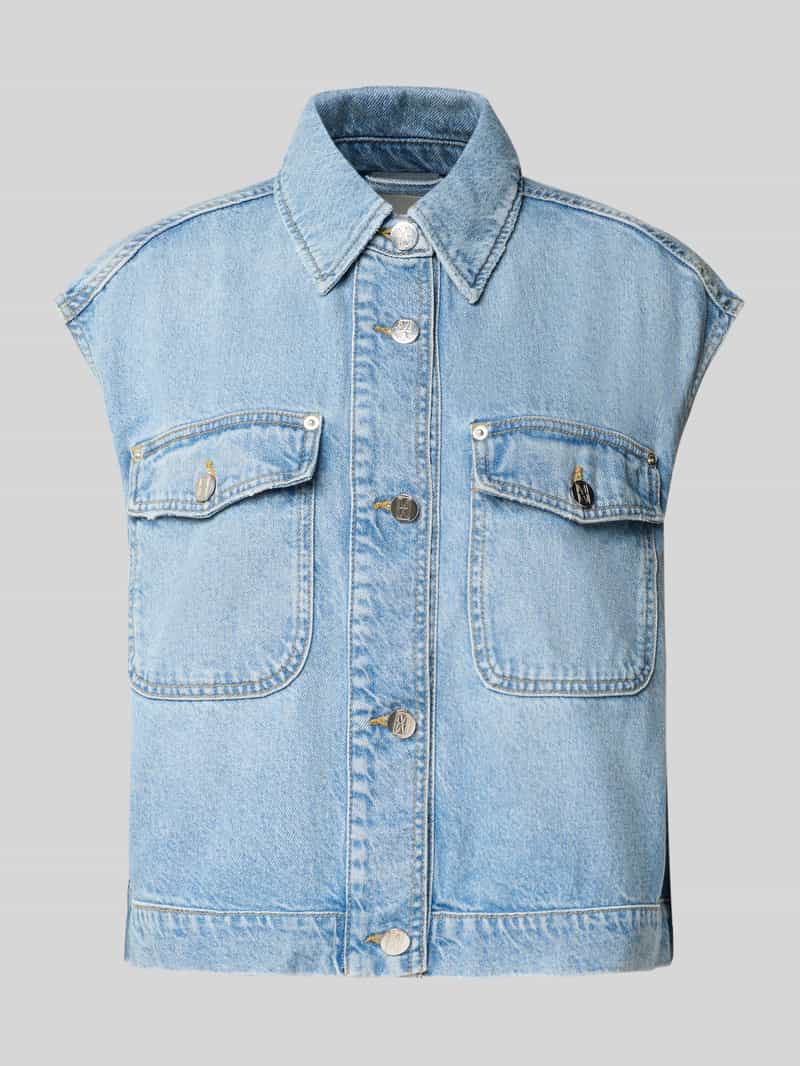 Marc O'Polo Regular fit jeansgilet van een mix van lyocell en katoen