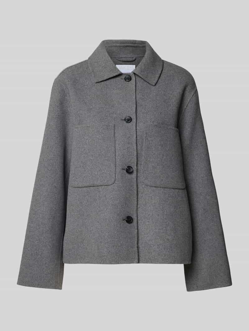 Jake*s Collection Relaxed fit jack met lamswol en viscose