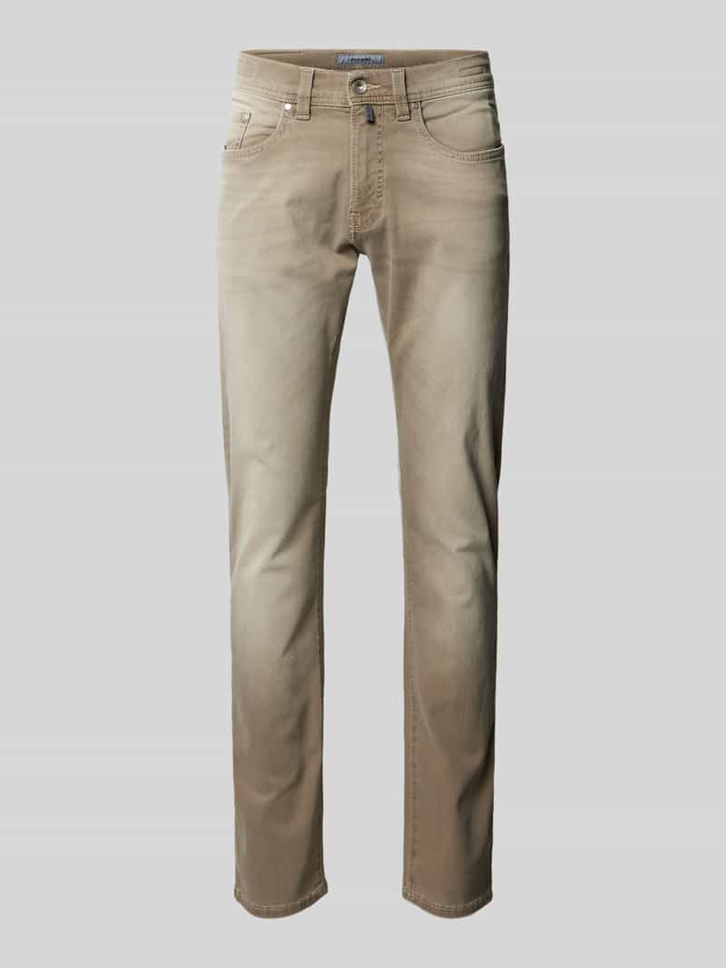 Pierre Cardin Regular fit broek in used-look model 'Lyon'