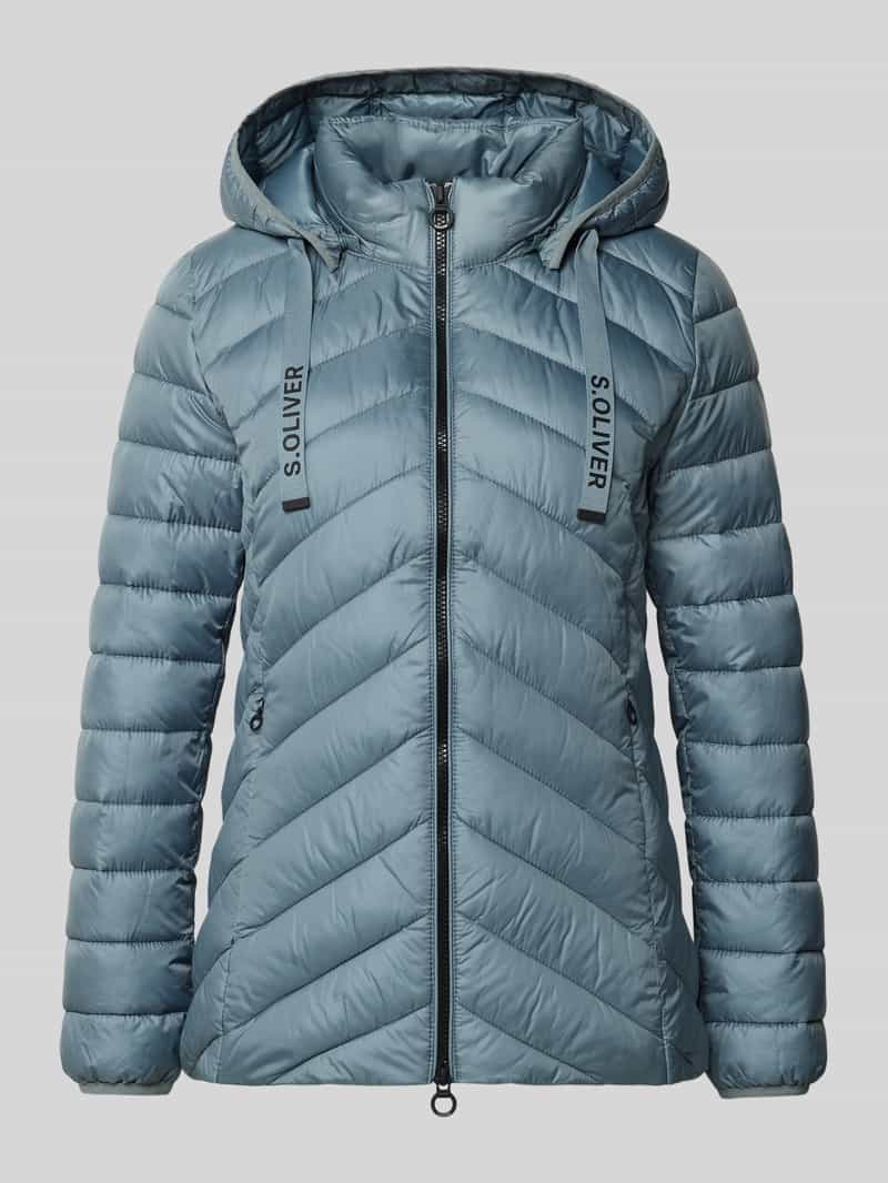 s.Oliver RED LABEL Shaped fit gewatteerd jack met labelprint