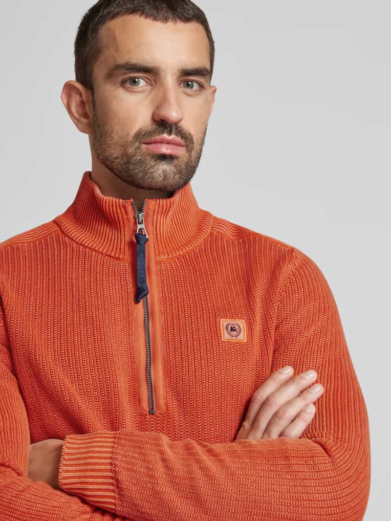 Lerros Gebreide pullover met labelpatch
