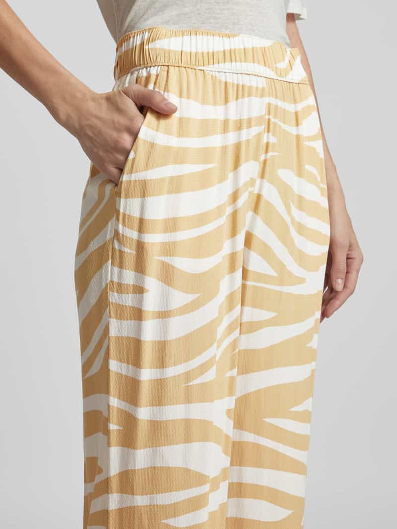 s.Oliver RED LABEL Flared stoffen broek met all-over motief