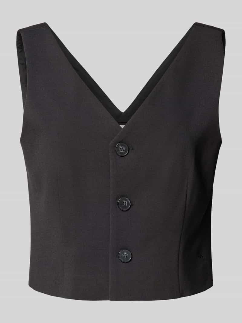 Calvin Klein Jeans Gilet met V-hals model 'MILANO'