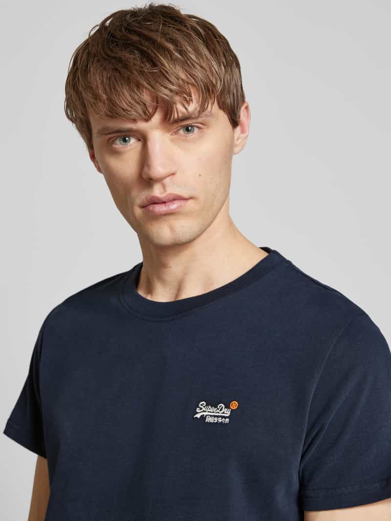 Superdry T-shirt met labelstitching