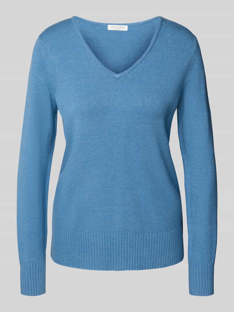 Christian Berg Woman Regular fit shirt van lange mouwen van viscosemix in gebreide look