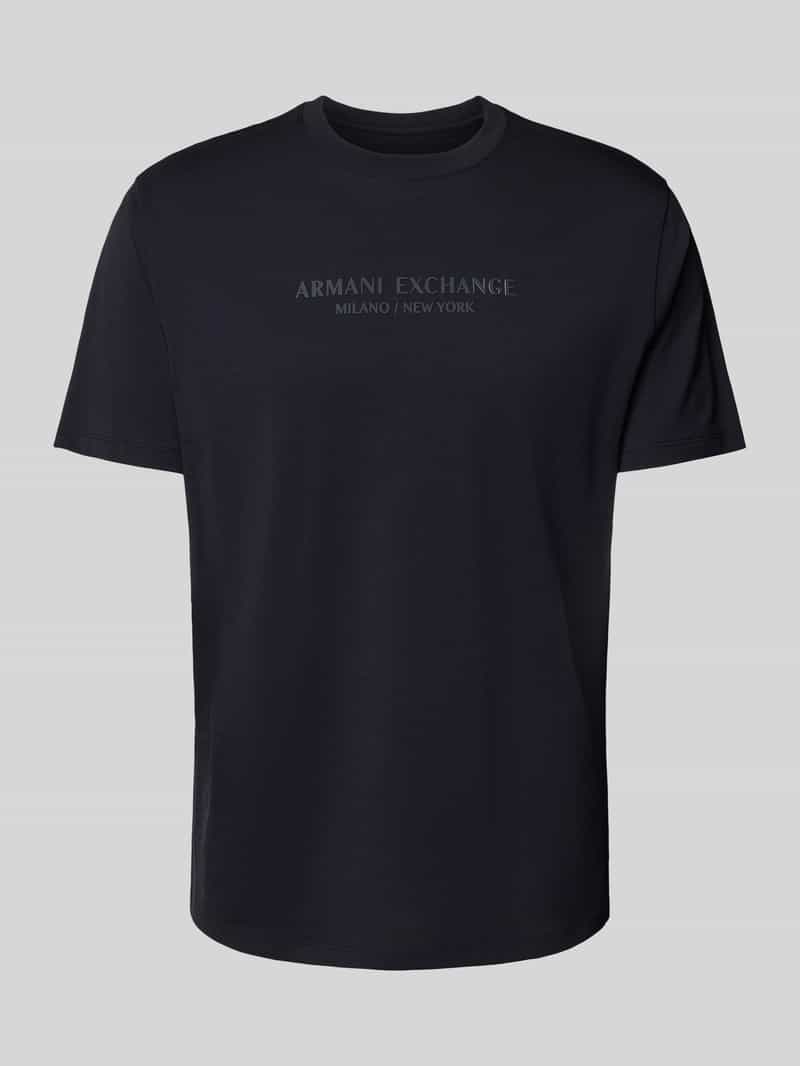 Armani Exchange T-shirt met labelprint