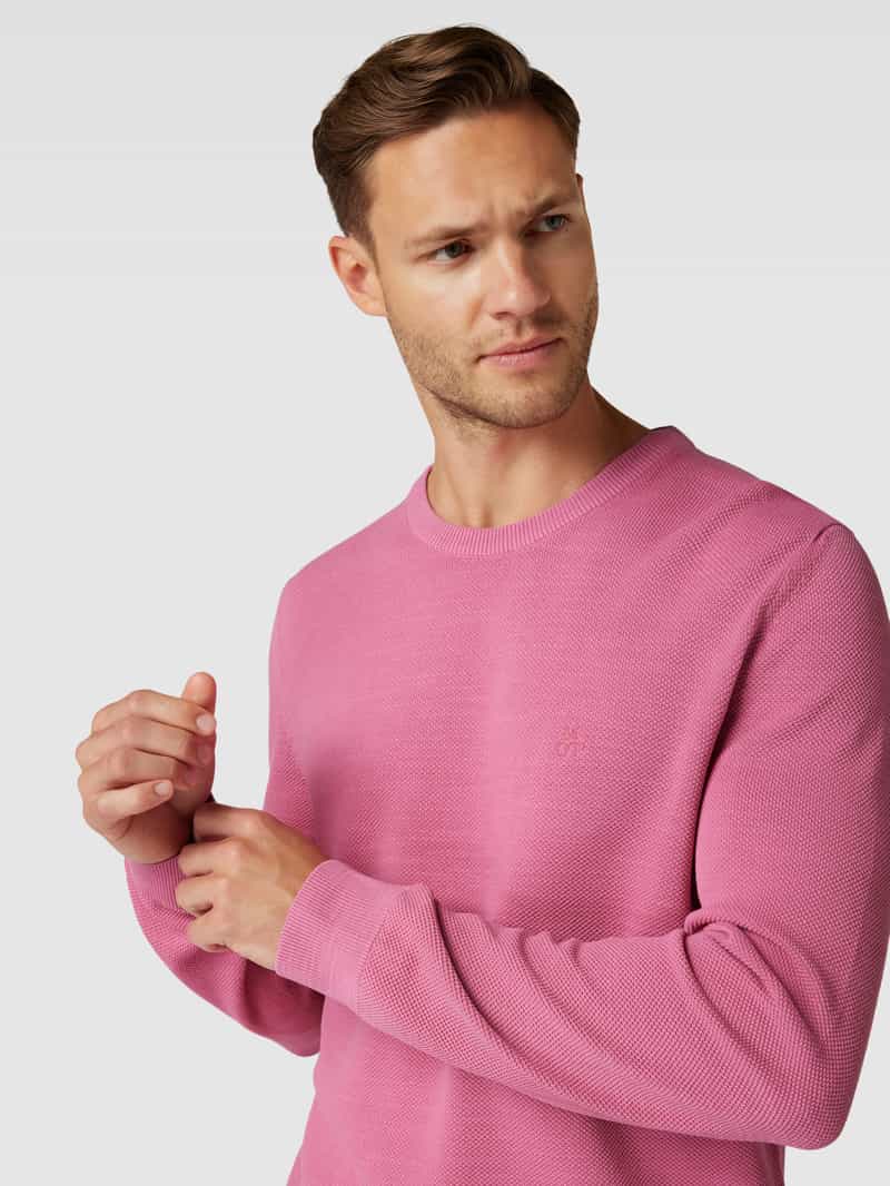 MARC O POLO Gebreide pullover met labelstitching