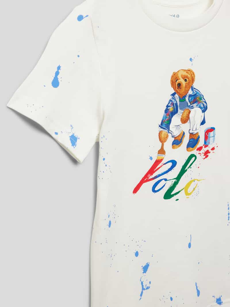 Polo Ralph Lauren Teens T-shirt met motiefprint model 'BEAR'