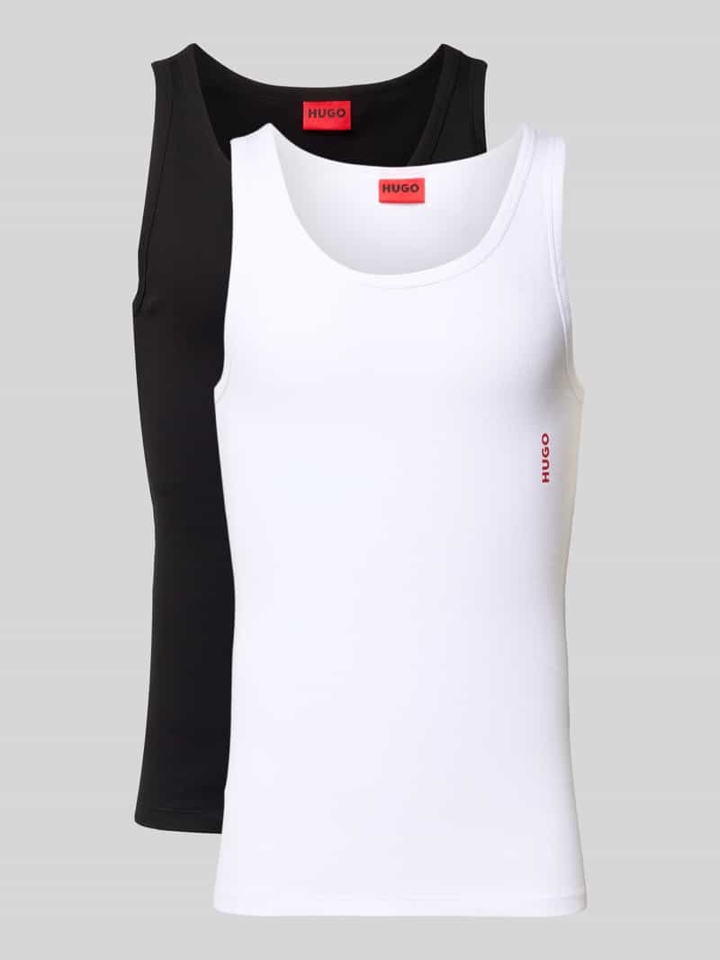 Tanktop met labelprint in een set van 2 stuks