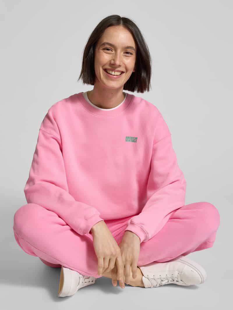 American vintage Sweatshirt met labelprint model 'IZUBIRD'