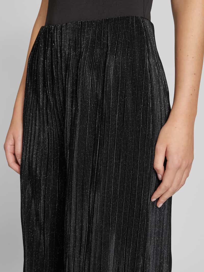 s.Oliver RED LABEL Wide fit plissébroek met glittereffect