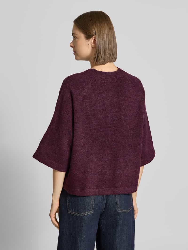 Only Regular Fit pullover met 3/4-mouwen model 'SIMONI' aubergine, foto 2