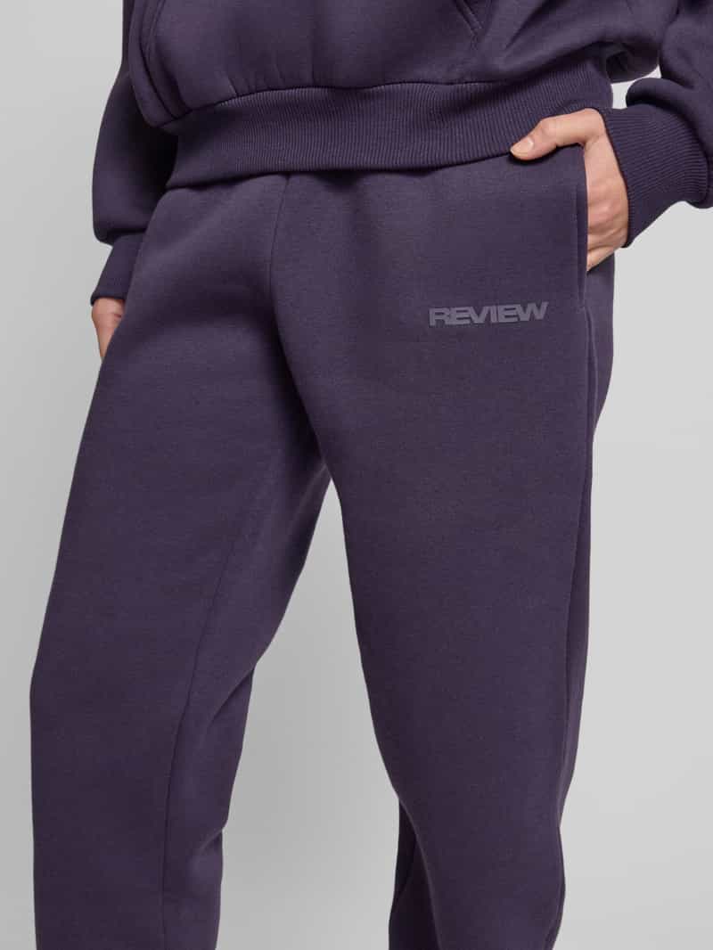 Review Regular fit joggingbroek met katoen