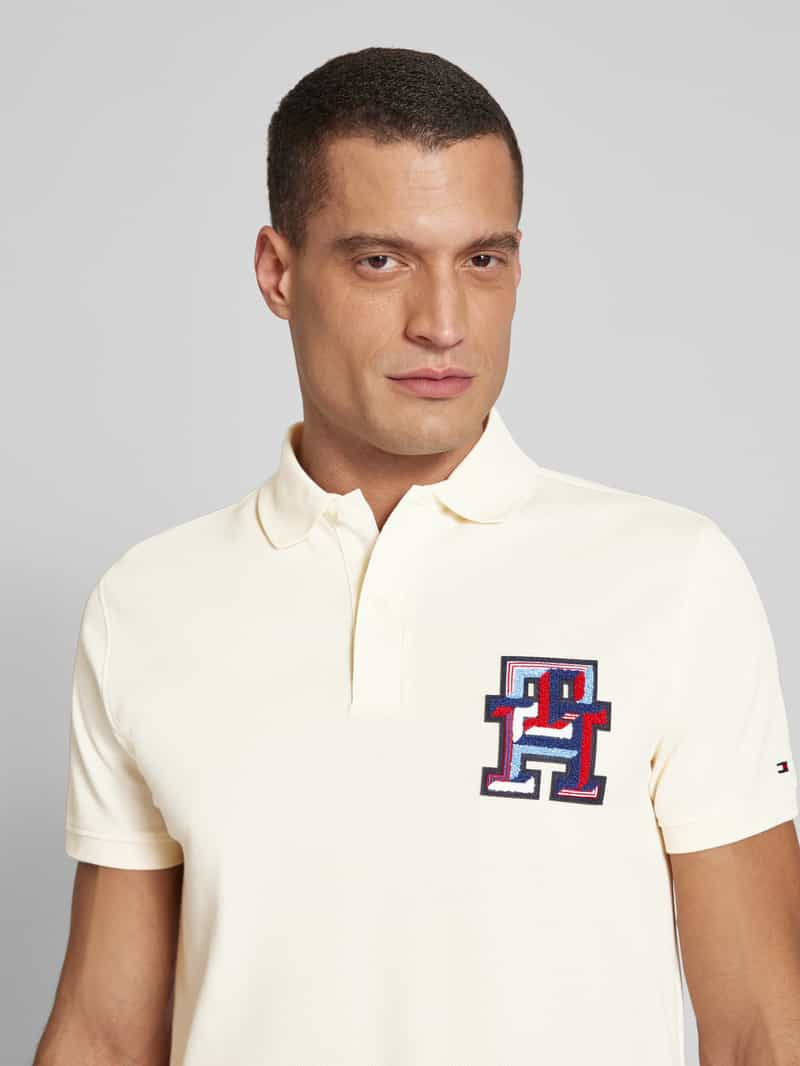 Tommy Hilfiger Regular fit poloshirt met labelbadge