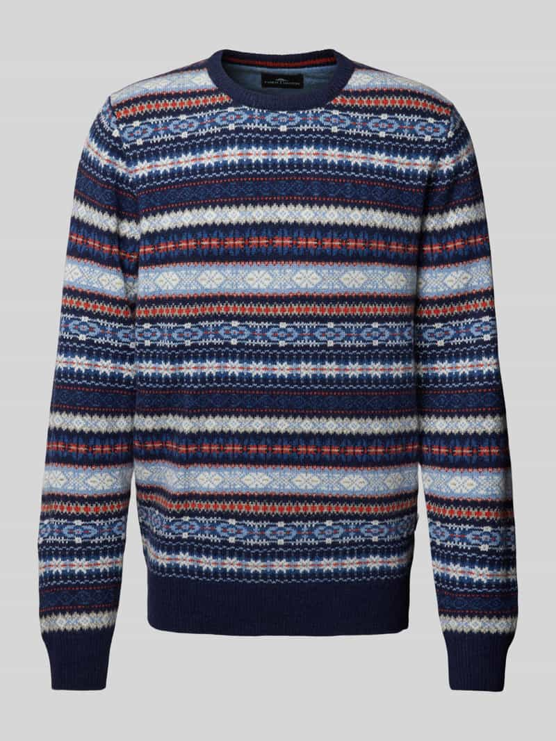 FYNCH-HATTON Wollen pullover met labeldetail