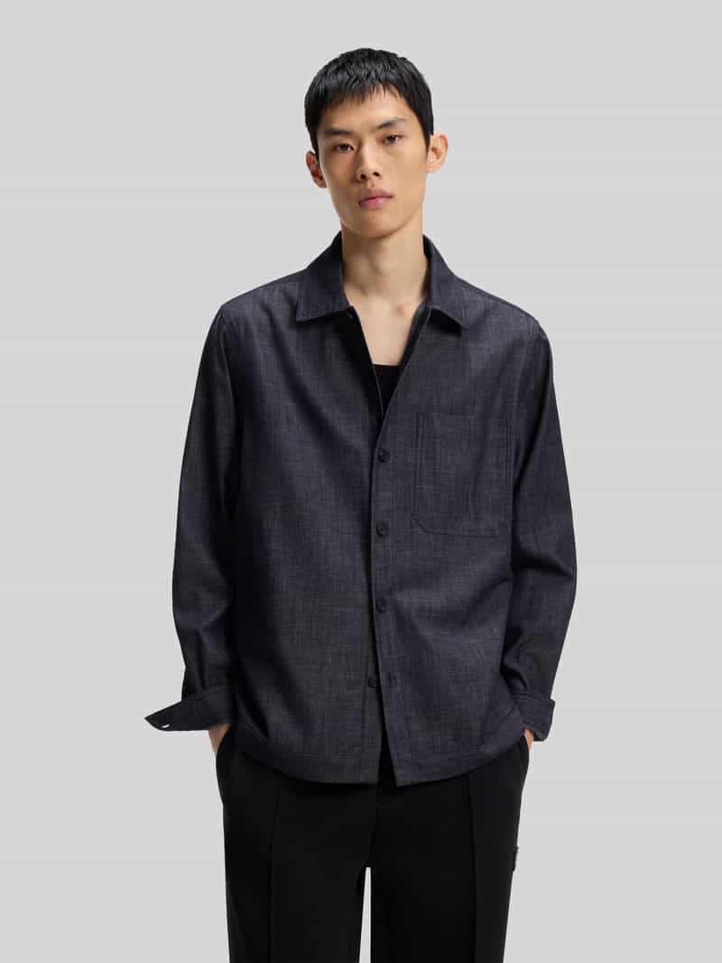 HUGO oversized fit jeanshemd van puur katoen model 'Ejiri'
