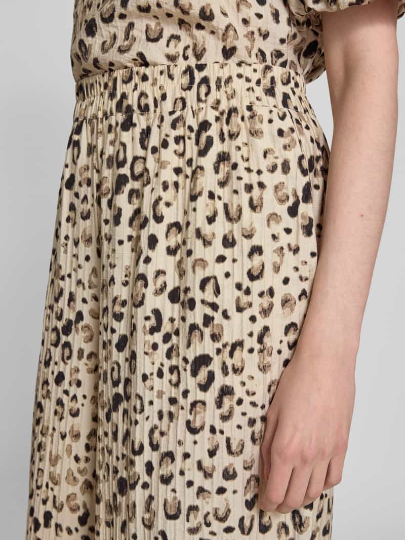 MSCH Copenhagen Wide leg stoffen broek met plissévouwen model 'Alyona Vlora'