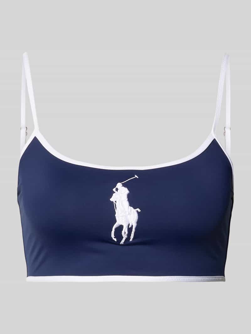 Bikini-top met logo-stitching