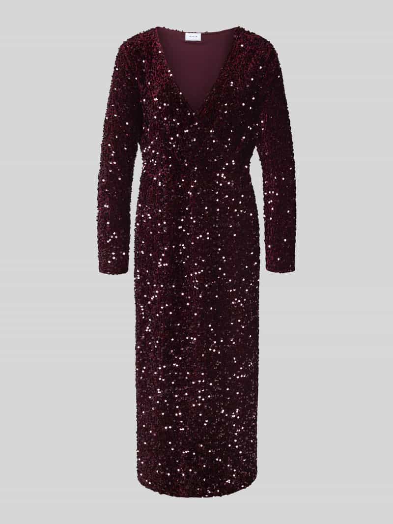 Vila Midi-jurk met V-hals model 'FAITH'