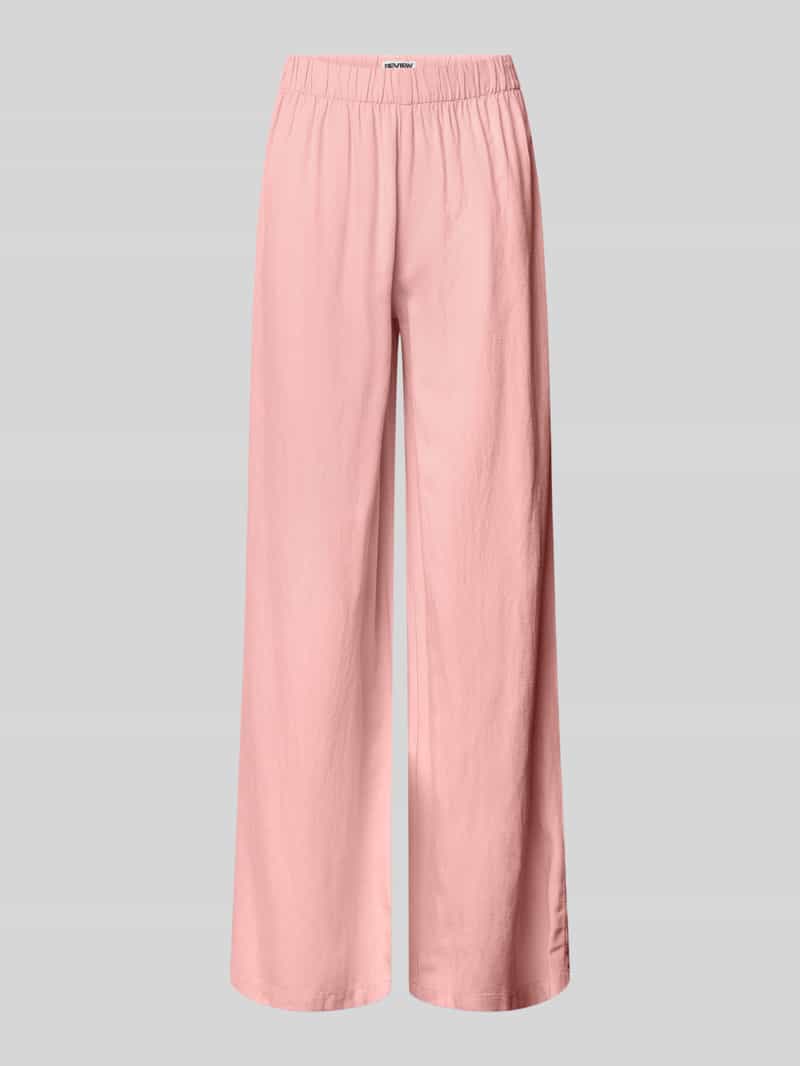 Review Wide fit stoffen broek met elastische band