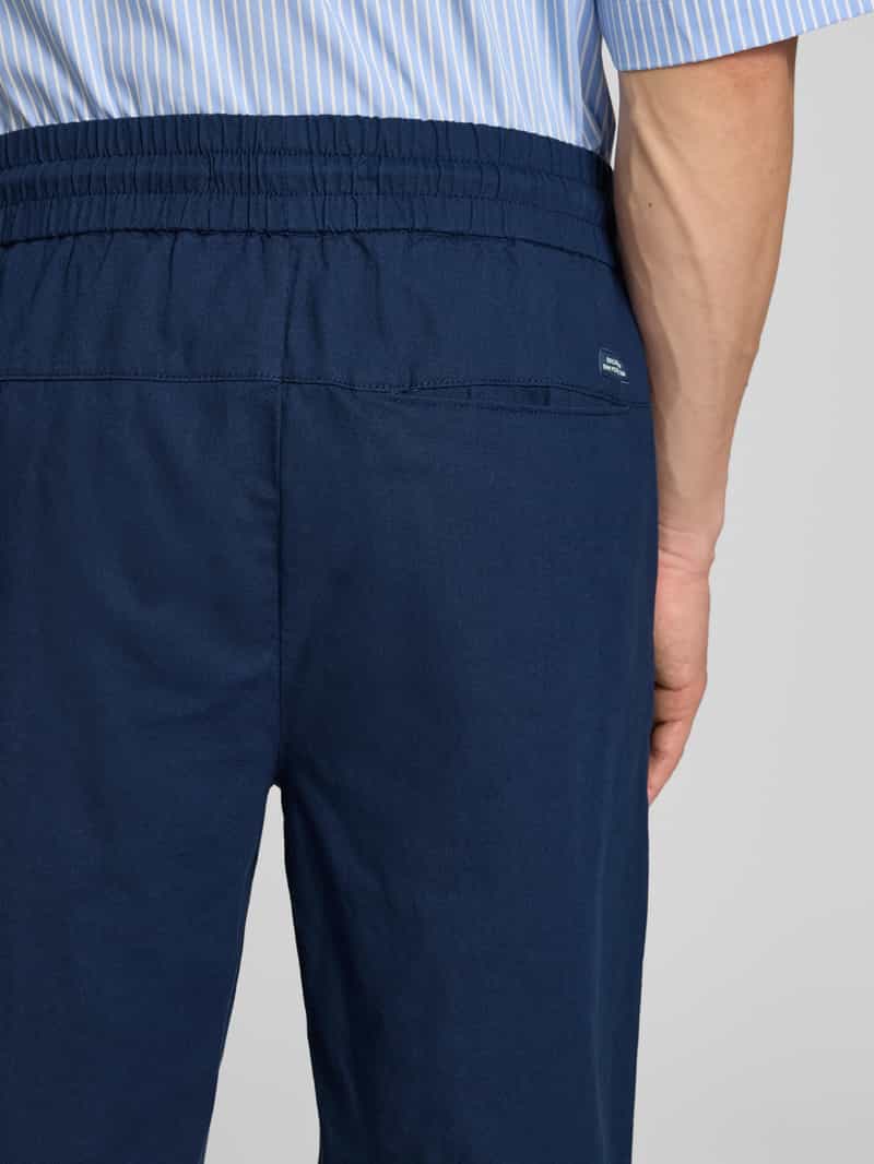 Blend Regular fit linnen broek met tunnelkoord model 'BAY'