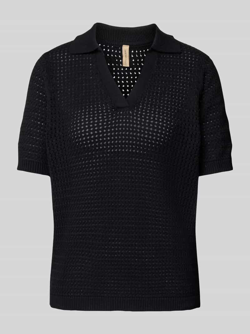 Soyaconcept Gebreide pullover met 1 2-mouwen en platte kraag model 'DENEFA'