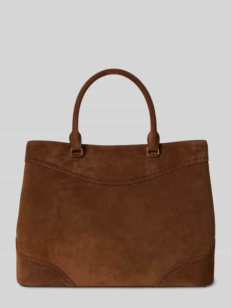 Lauren Ralph Lauren Handtas met logodetail model 'MARCY' bruin, foto 2