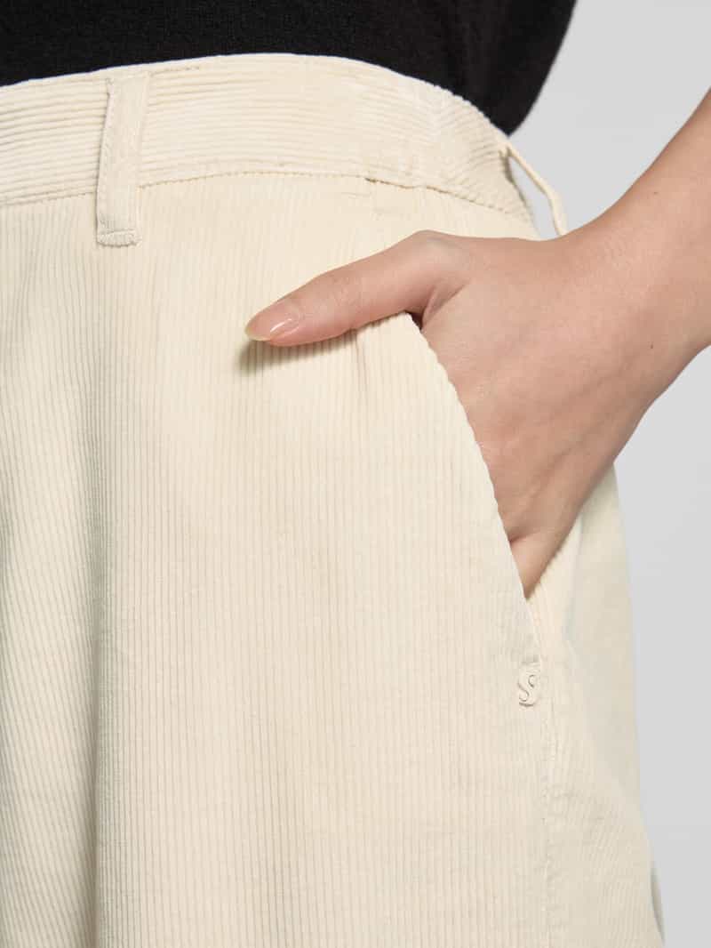 s.Oliver RED LABEL Regular fit corduroy broek van puur katoen met wijde pijpen